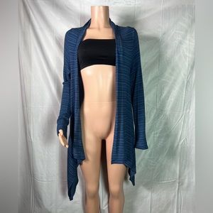 Asymmetrical striped cardigan